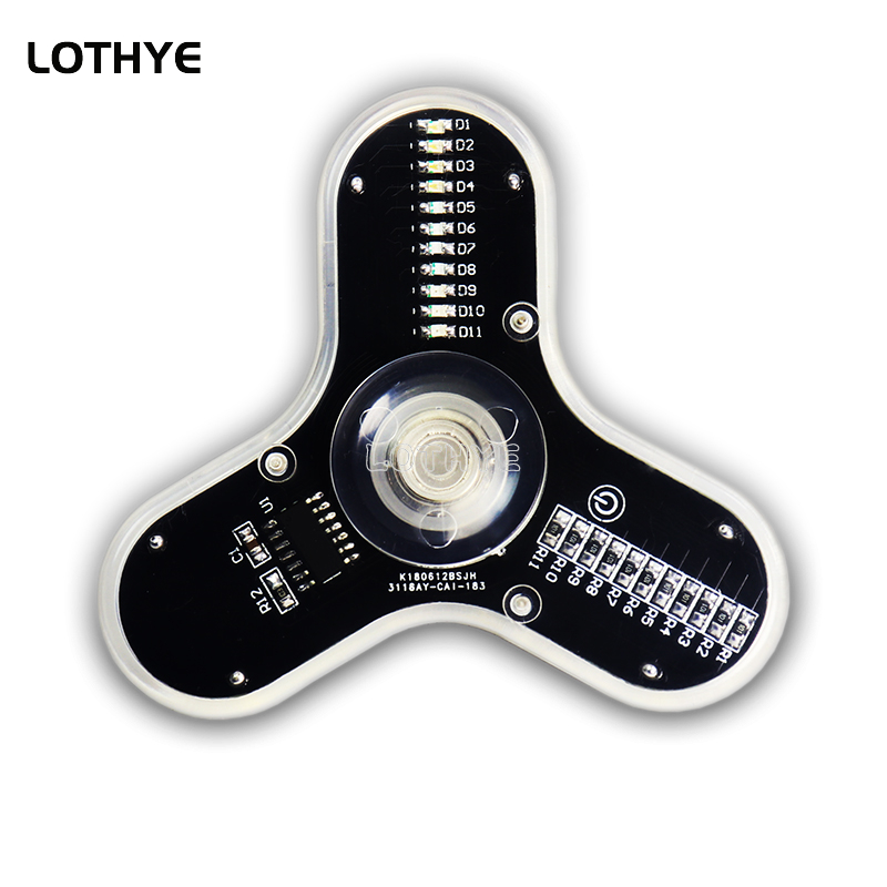 Diy Electronics Project Kit - Led fidget spinner fabricação alto-falante atmosfera