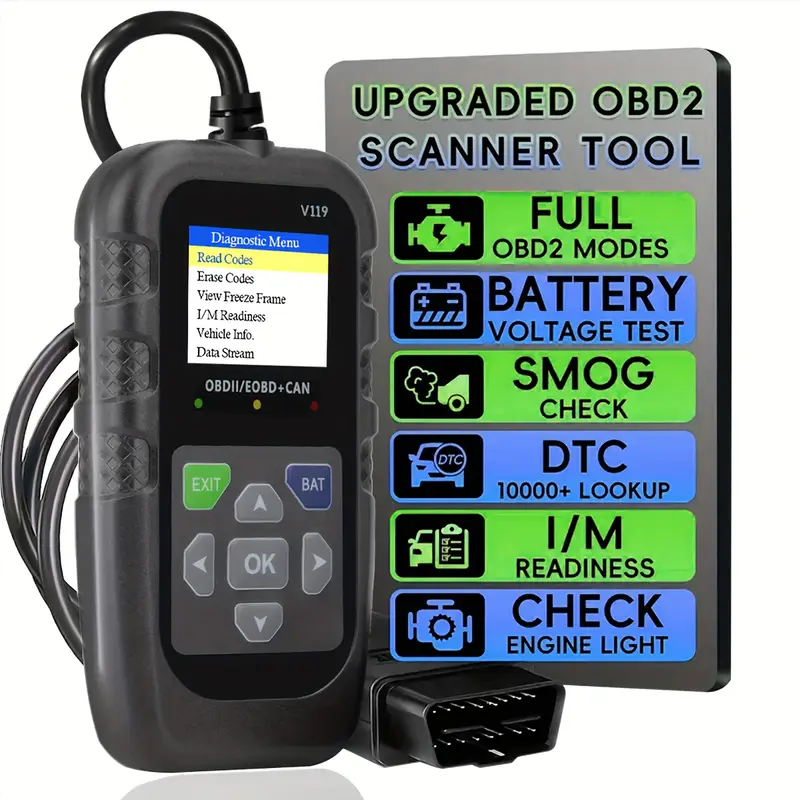 Leitor de Códigos OBD2 V119, F - Logic Analyzer Usb avaliação e preço